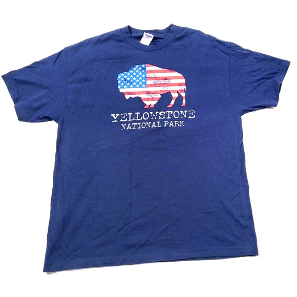 Vintage 90's Yellowstone National Park Men's Graphic Tee Made in U.S.A. size XL - Picture 1 of 5